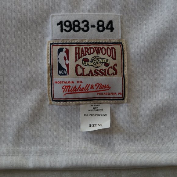 RARE Alex English Mitchell & Ness Hardwood Classics 83-84 Jersey White Size 54 - Picture 4 of 4